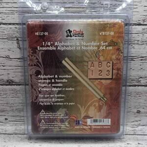 Craftool 1/4" (6 mm) Alphabet & Number Set Tandy Leather Item 8137-00